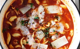 Chicken Tortellini Soup that tastes amazing and is good for you.